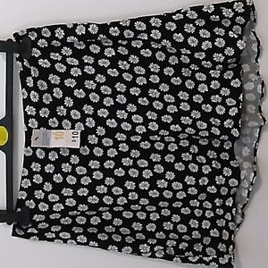 NWT Primark black skirt with white flowers